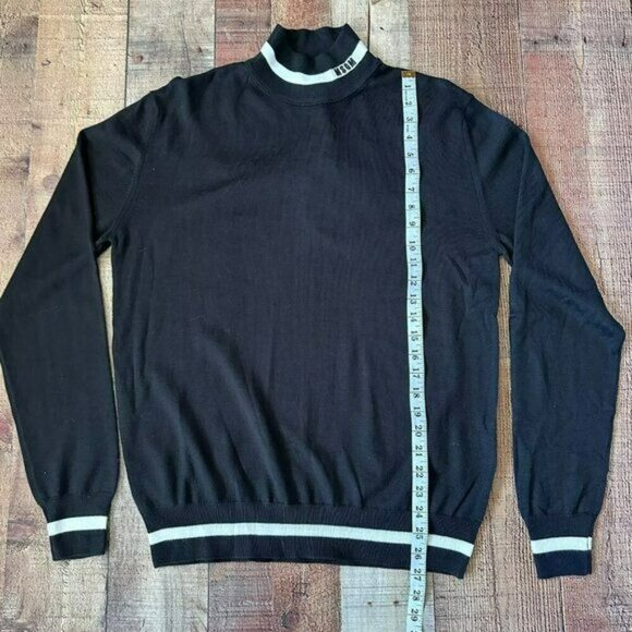 MSGM Milano wool high neck sweater black and white Men's Large - Picture 3 of 10
